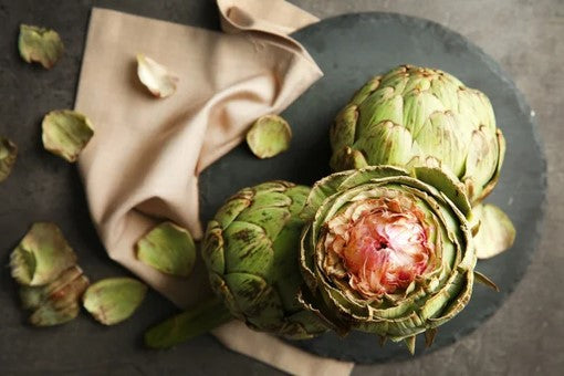 Globe Artichoke With A Garlic Butter Dip